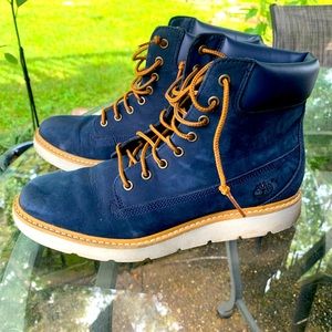 Timberland Kenniston Navy Blue Suede Boots